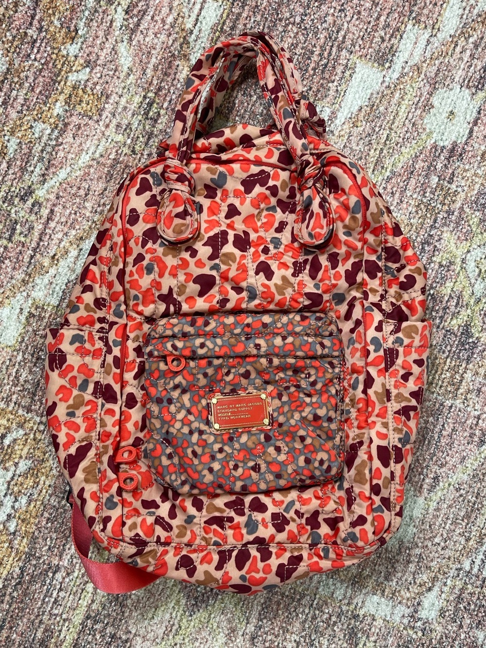 Marc by Marc Jacobs Printed Nylon Quilted Backpack